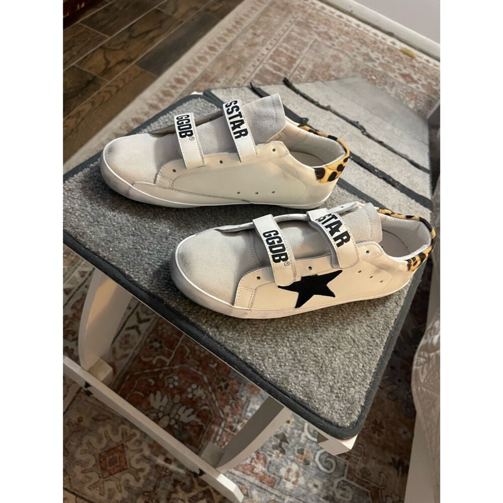 1:1-COPY-GGDB White Sneakers with Yellow Leopard Trim size 41 (10)